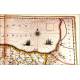Impresionante Mapa Antiguo de Vizcaya y Guipúzcoa. Janssonius-Hondius. Holanda, 1638