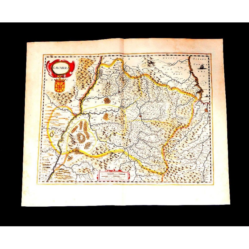 Map of Navarra Antique. 1638