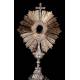 Antique Solid Silver Monstrance. France, XIX Century