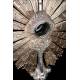 Importante Custodia Antigua de Plata Maciza en Estuche Original. Francia, Siglo XIX
