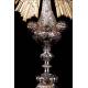 Antique Solid Silver Monstrance. France, XIX Century
