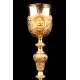 Antique Spanish Bronze and Silver Chalice