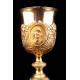 Antique Spanish Bronze and Silver Chalice