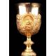 Antique Spanish Bronze and Silver Chalice
