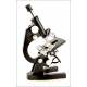 Impecable Microscopio Antiguo Leitz Wetzlar, 1953