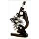 Impeccable Antique Leitz Wetzlar Microscope, 1953