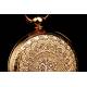 Reloj de Bolsillo Antiguo G. A. Huguenin. Oro 18K. Suiza, 1870