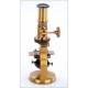 Antique small size compound microscope. C. 1900