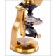 Antique small size compound microscope. C. 1900