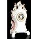 Antique Porcelain Clock and Candlestick Set, Ca. 1900.
