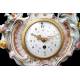 Antiguo Reloj y Candelabros de Porcelana, Ca. 1900