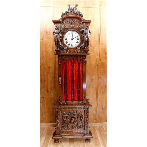 Gustav Becker Antique Musical Grandfather Clock. Germany, 1920s.