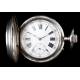 Antiguo Reloj de Bolsillo. Plata Maciza. Suiza, 1900
