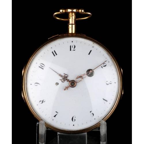 Reloj Bolsillo Catalino Antiguo en Oro 18K con Sonería, Circa 1850