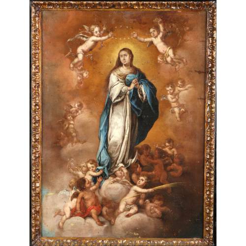 Antigua Pintura "La Inmaculada Concepción", S. XVIII