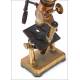 Antique Radiguet Opticien double pillar microscope. 1875