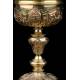 Antique Ciborium. Gilt Silver. France, S. XIX