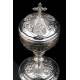 France, Antique Silver Ciborium. S. XIX