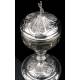 France, Antique Silver Ciborium. S. XIX