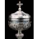 Delicate Antique Silver Ciborium, S. XIX