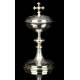 Antique solid silver ciborium, Circa 1900.