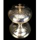 Antique solid silver ciborium, Circa 1900.