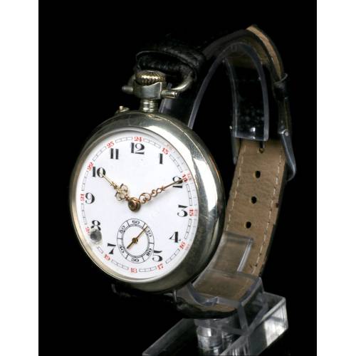 Reloj de Bolsillo Antiguo Convertido en Pulsera. Francia, 1910