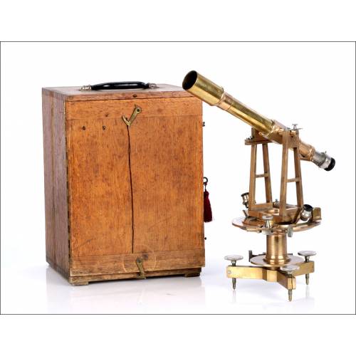 Large antique theodolite Albert Lepetit. France, 1900