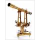 Large antique theodolite Albert Lepetit. France, 1900