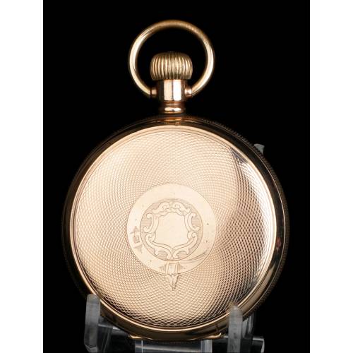 Antique and Magnificent Waltham Gold Plated Pocket Watch. USA, 1919