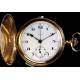 Antique Pocket Watch. Quarters and Chronometer. Gold 18K. Switzerland, 1910