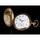 Reloj de Bolsillo Antiguo Chapado en Oro. Suiza. Circa 1910
