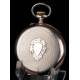 Antique Silver Cylinder Pocket Watch. Switzerland, Circa 1900