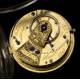 Antique Silver Verge Fusee Watch. Thomas Russell. England, 1818