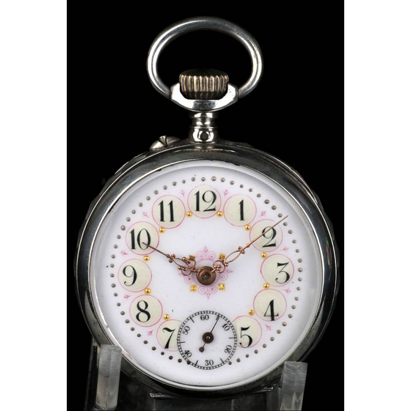 Antique Silver Pocket Watch. France, Circa 1900