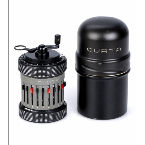 Curta II Antique Calculator. Germany, January 1960