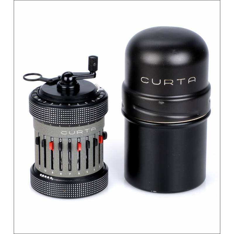 Curta II Antique Calculator. Germany, January 1960