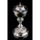 Antique Solid Silver Ciborium. Lyon, France, 1819-1838.