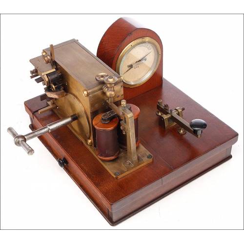 Very Well Preserved Antique Morse Telegraph Station. England, Circa 1890