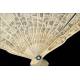 Antique Chinese Carved Ivory Fan. 19th Century