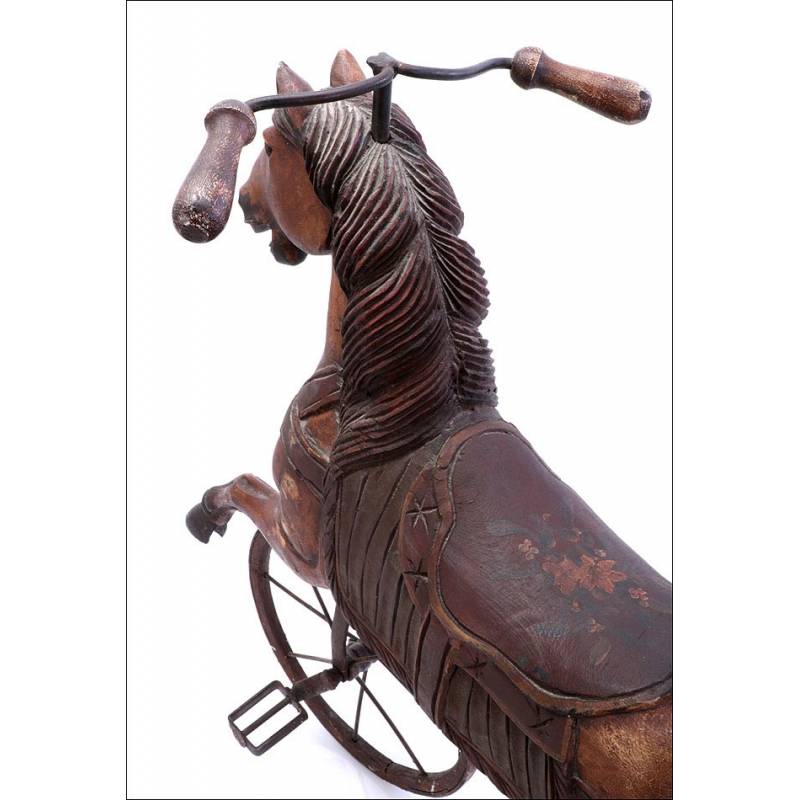 Antique wooden horse tricycle deals