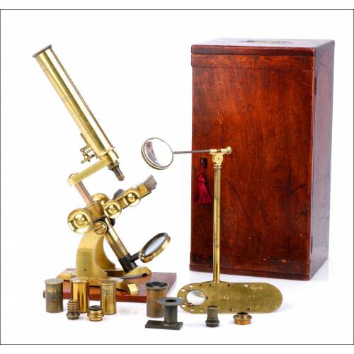 Great Antique Steward Compound Microscope. England, Circa 1880