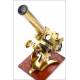 Gran Microscopio Compuesto Antiguo Steward. Inglaterra, Circa 1880
