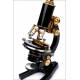 Impeccable Large Antique Otto Seibert Microscope. Circa 1925.