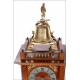 Mathieu Planchon antique clock with chime. France, Circa 1880