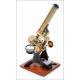 Antique Compound Microscope. England, Circa 1880