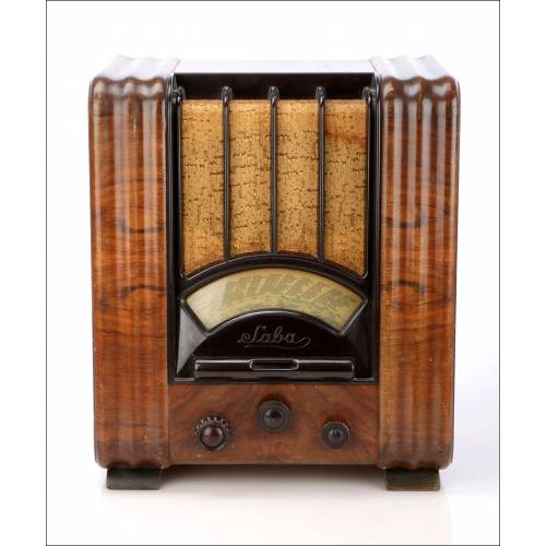 Radio de válvulas Antigua Saba 630 WL. Funcionando. Alemania 1935