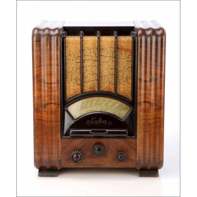 Radio de válvulas Antigua Saba 630 WL. Funcionando. Alemania 1935