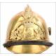 Antique French Fireman's Helmet of the City of Fontenay sur Conie. France, 1890