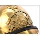 Antique French Fireman's Helmet of the City of Fontenay sur Conie. France, 1890